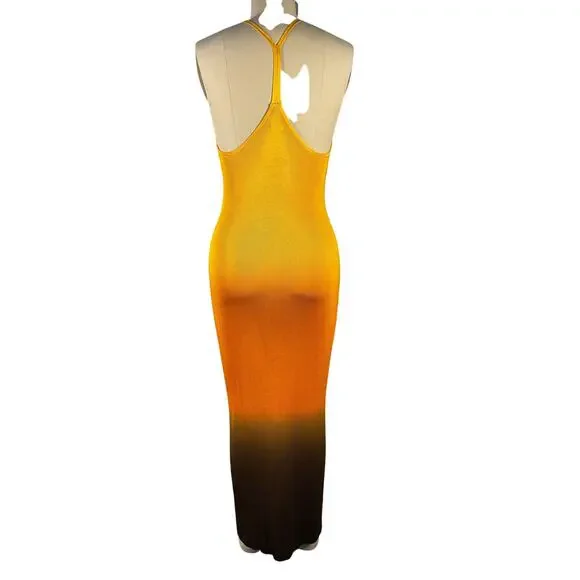 Auteur Ribbed Orange Lulu Dress Size S